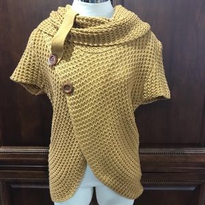 Cowl Neck Waffle Knit Top
